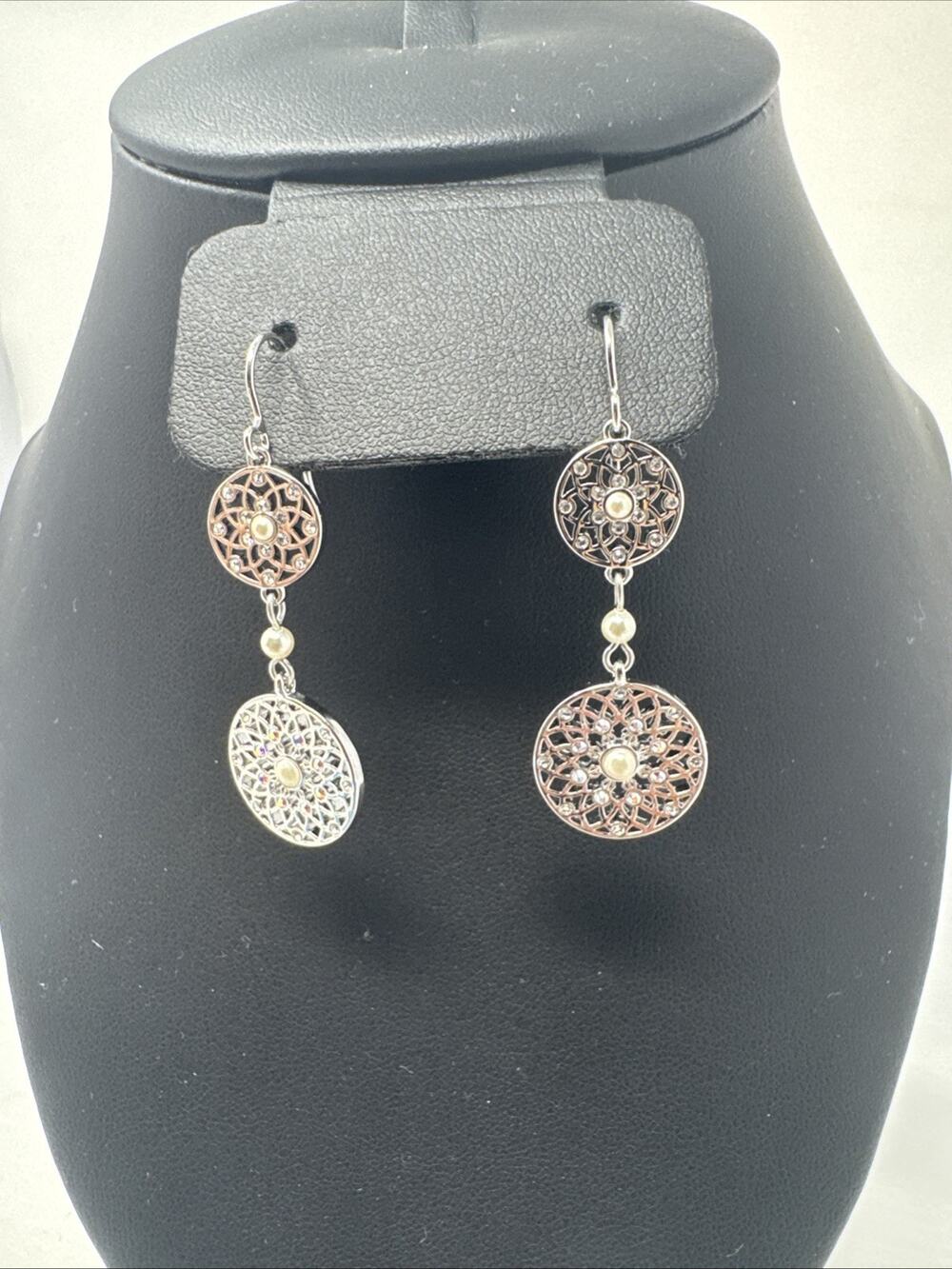 Touchstone Crystal By Swavorski Lacework Earrings